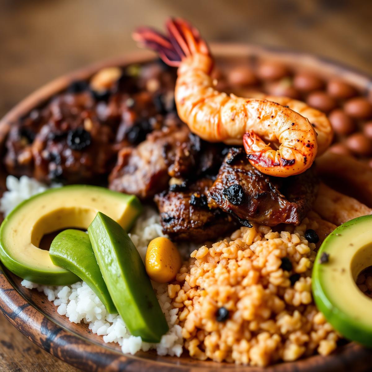 Carne Asada con Camarones